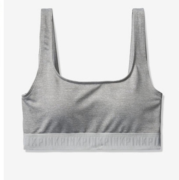 Victoria's Secret Pink Sport Bra Gym to Swim Gray Ultimate - Picture 1 of 7
